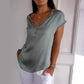 Comfortabele V-Hals T-Shirt Met Korte Mouwen