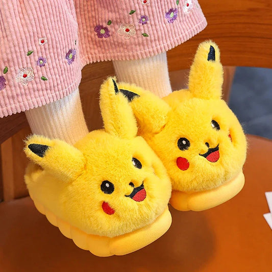 Nieuwe Kinderen Meerdere Schattige Cartoon Platte Pluche Slippers Zachte Zool Antislip Winter Warme Jongens Meisjes Indoor Huis Katoenen Schoenen