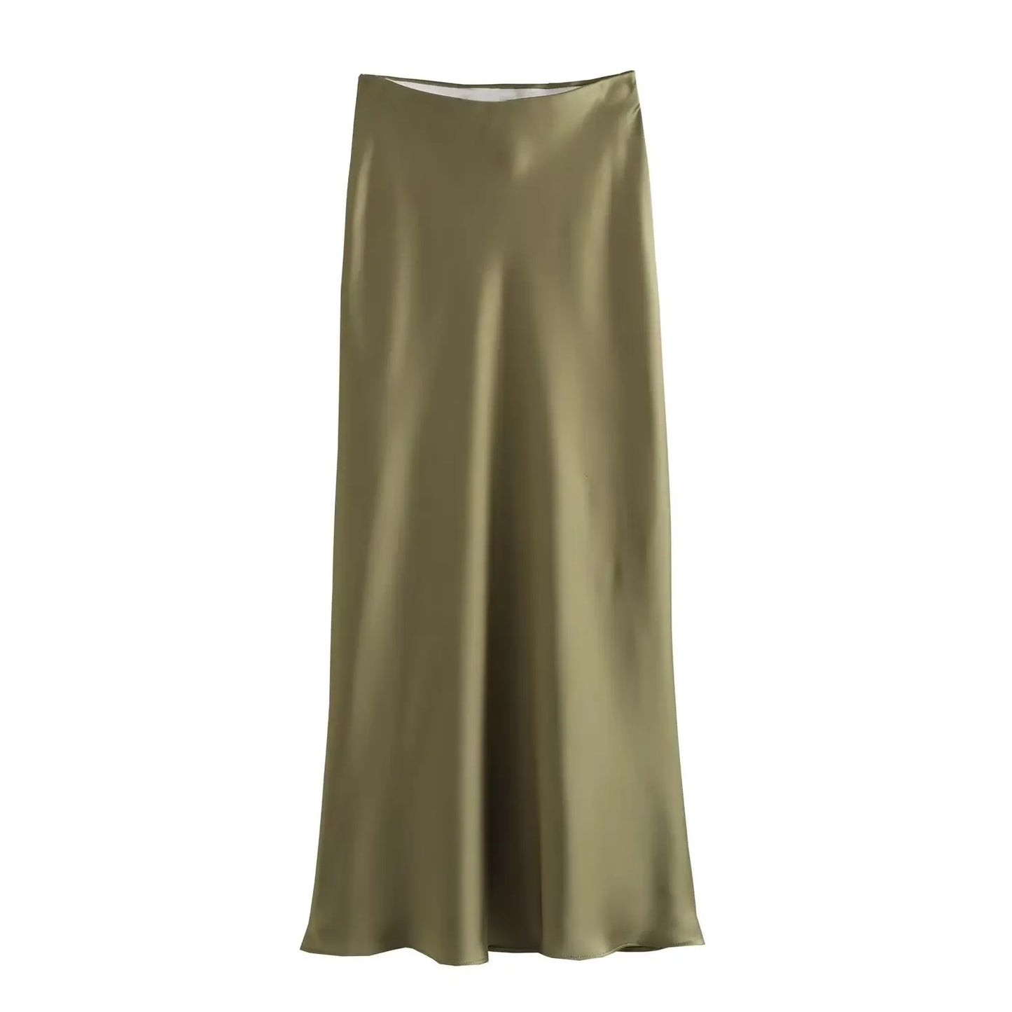 Kammay Satijnen Elegante Midi Rok