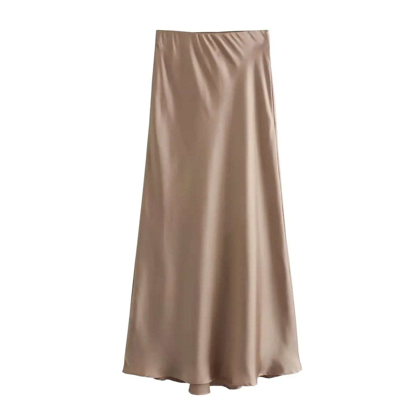 Kammay Satijnen Elegante Midi Rok