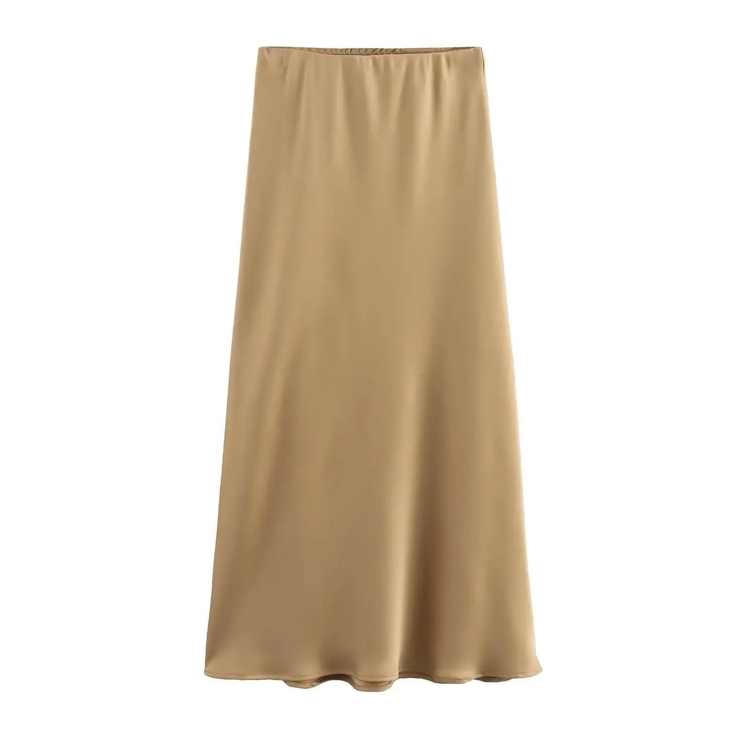 Kammay Satijnen Elegante Midi Rok