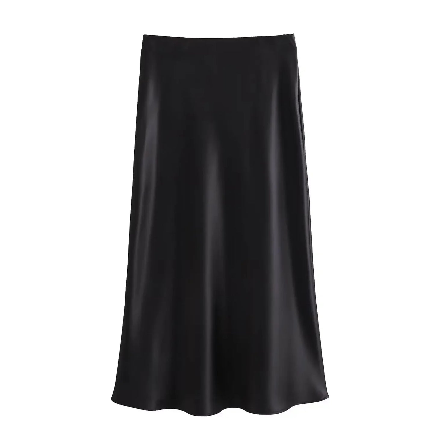 Kammay Satijnen Elegante Midi Rok